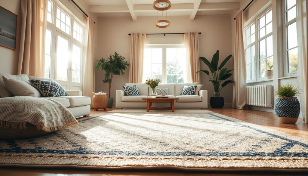home summer decor beige cream dark blue